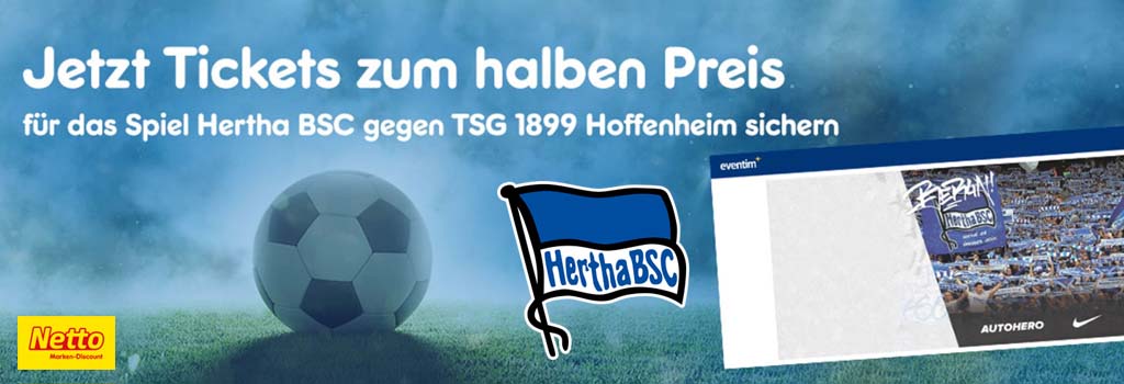 50% auf Tickets für Hertha BSC vs. Hoffenheim am 02.10.2022
