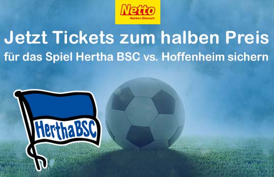 50% auf Tickets für Hertha BSC vs. Hoffenheim am 02.10.2022