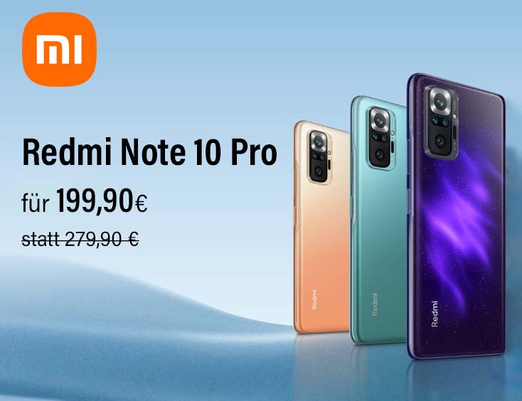 Redmi Note 10 Pro (6+64) für 199,90 € statt 279,90 €