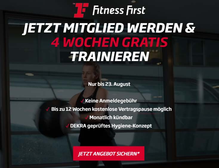 Fitness First: Trainiere 4 Wochen gratis!