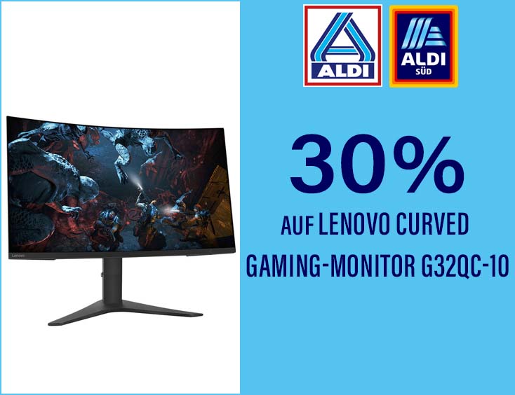 30% auf Lenovo Curved-Gaming-Monitor G32qc-10