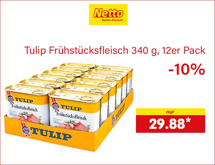 -10% | Tulip Frühstücksfleisch 340 g, 12er Pack