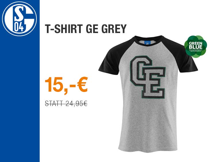 FC Schalke 04: T-Shirt GE Grey für 15 € statt 24,95 €