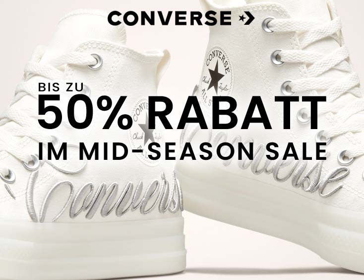 Bis zu 50% Rabatt im Converse Mid Season Sale
