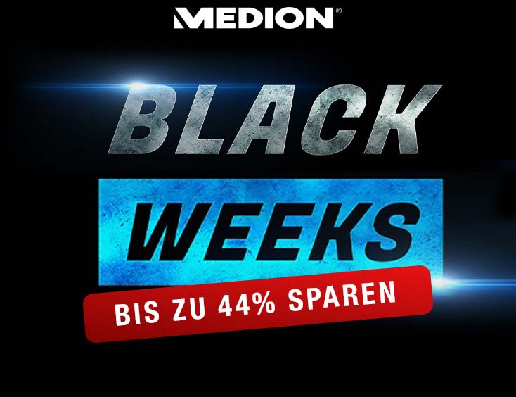 MEDION Black Weeks Aktion - bis zu 44% sparen