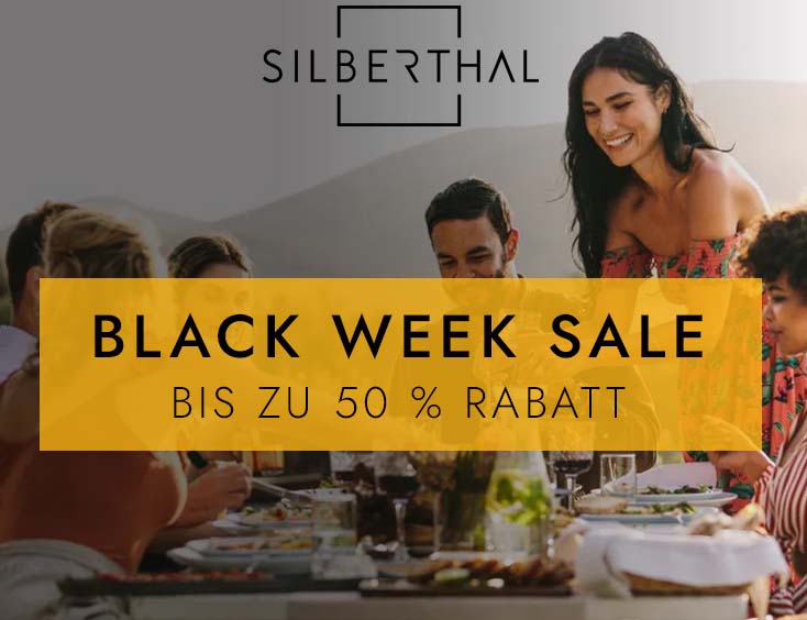 BLACK WEEK Sale bei SILBERTHAL - Bis zu 50 % Rabatt