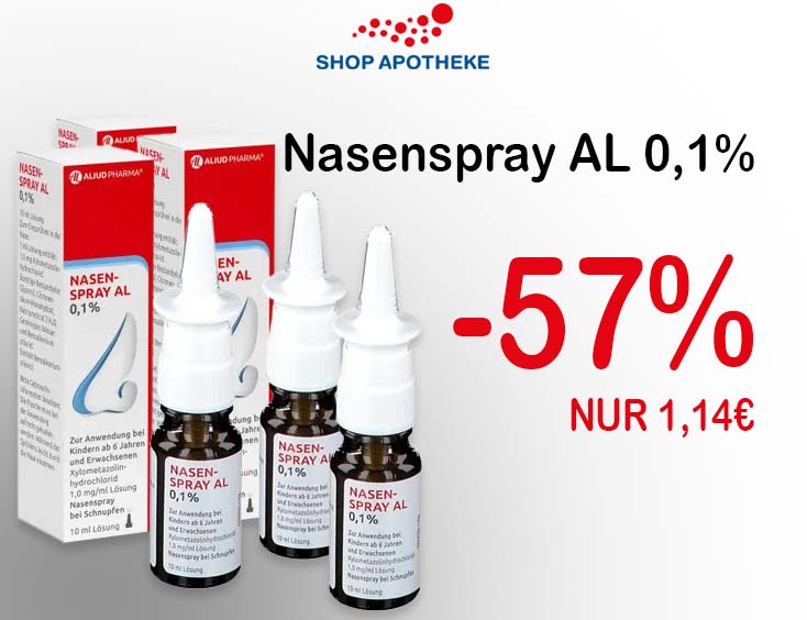 -57% | Nasenspray AL 0,1% | NUR 1,14 €