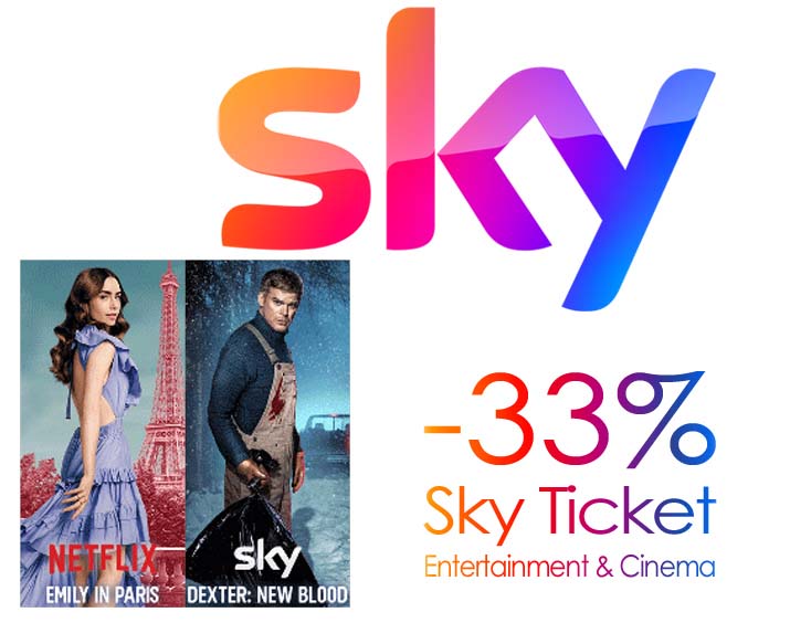 -33% Sky Ticket Entertainment & Cinema