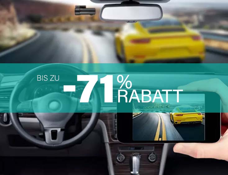 Dash-Cam für Auto bis zu 71% SPAREN
