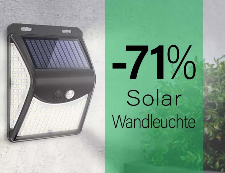 Garten: Solar-Wandleuchte mit Bewegungsmelder | -71%