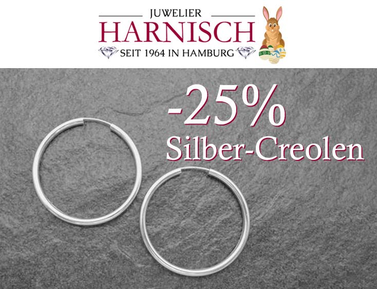 -25% Zeitlose Silber-Creolen