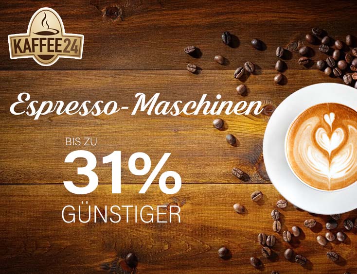 SALE: Espresso-Maschinen bis zu 31% GÜNSTIGER