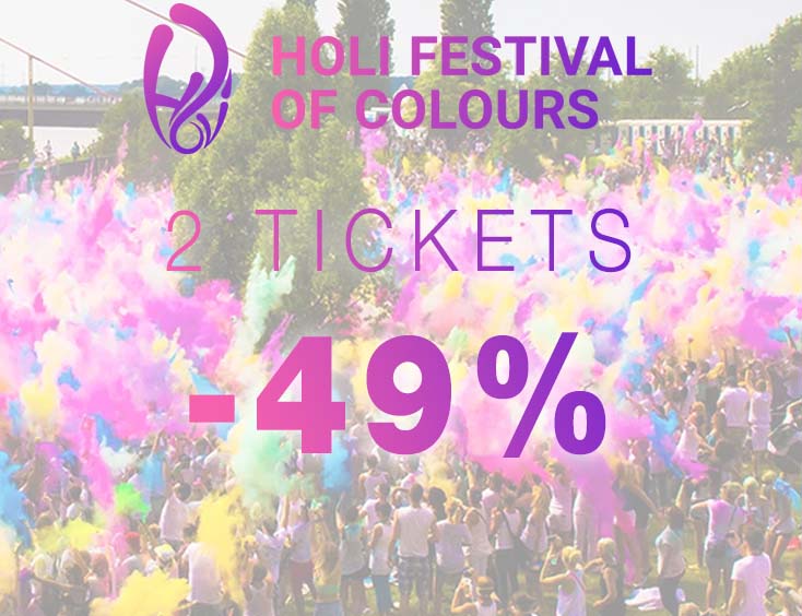 -49% RABATT: 2 Tickets für das „Holi – Festival of Colours“