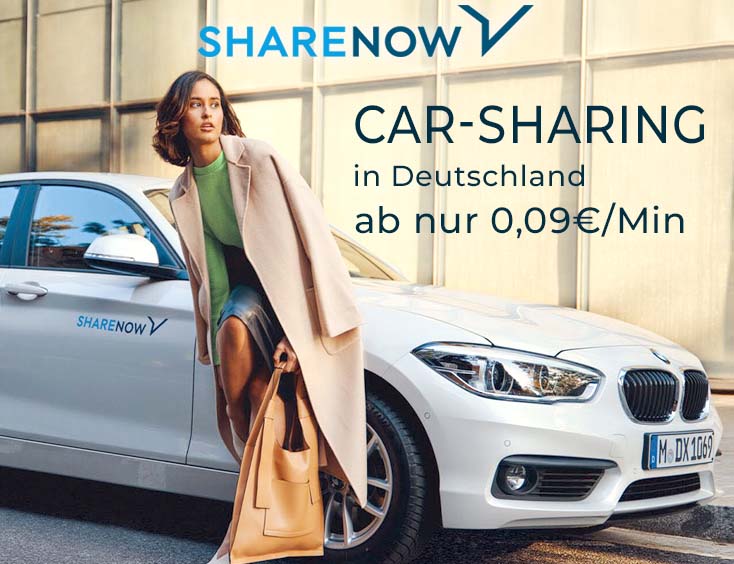 Car-Sharing in Deutschland ab nur 0,09 €/Min