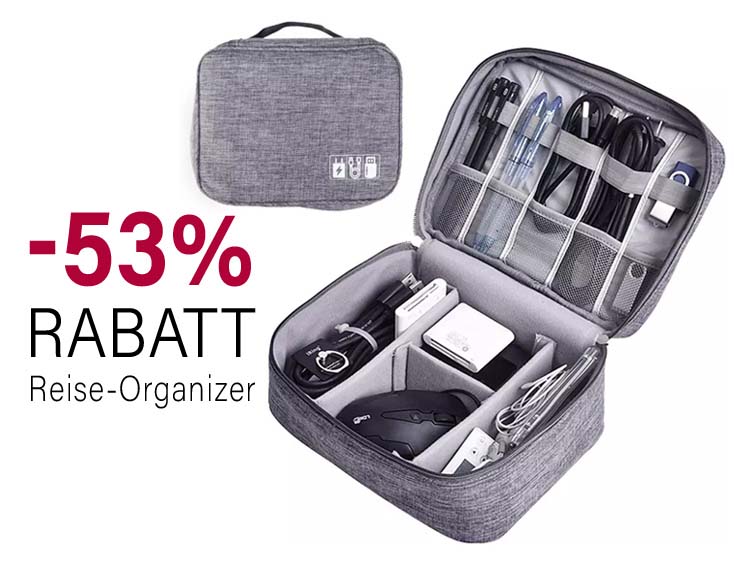 -53% Reise-Tasche für Kabel und kleine elektronische Geräte
