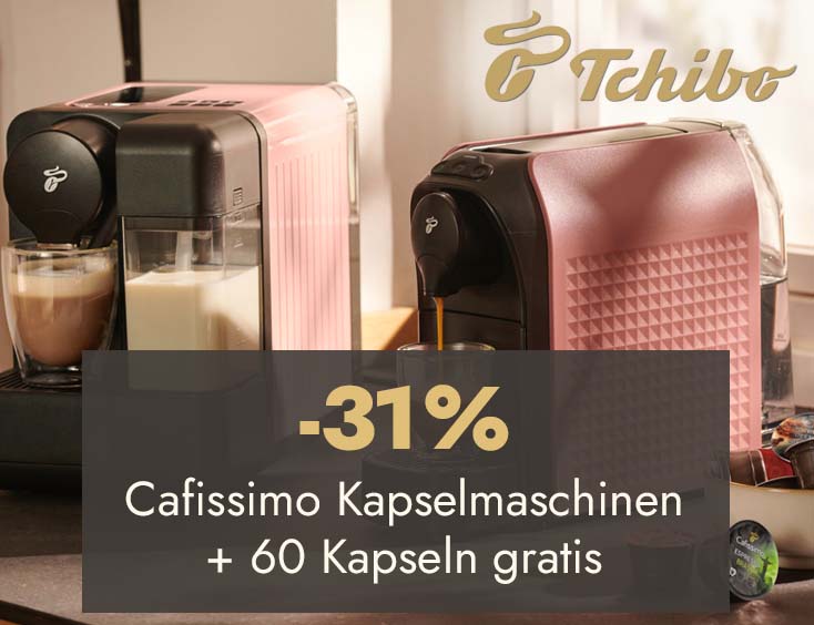 Cafissimo Kapselmaschinen -31% und 60 Kapseln gratis