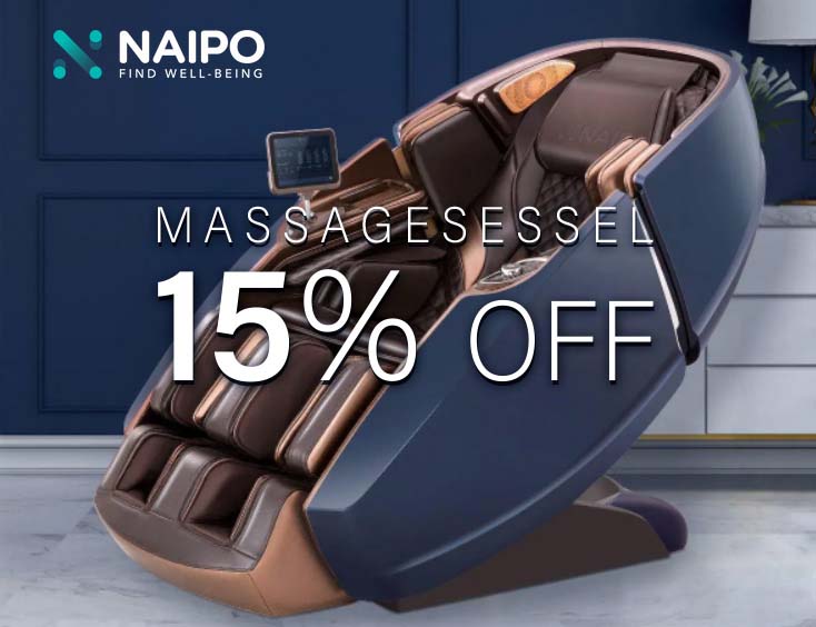 15% RABATT auf Massage-Sessel
