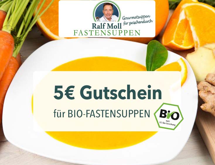 5 € Gutschein-Code für Bio-Fastensuppen