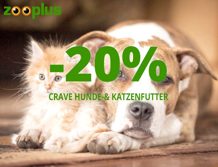 -20% Crave Hunde- und Katzenfutter