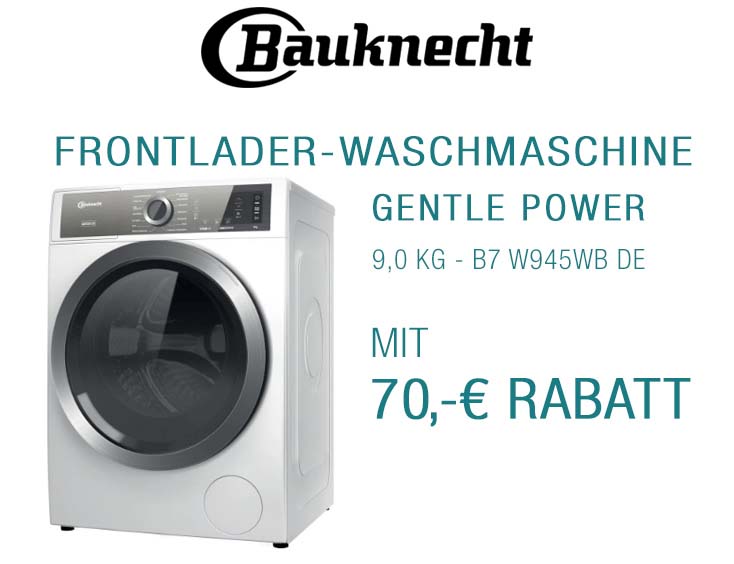 Waschmaschine Frontlader mit 70€ Rabatt