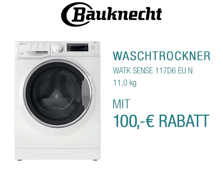 Waschtrockner mit 100€ Rabatt