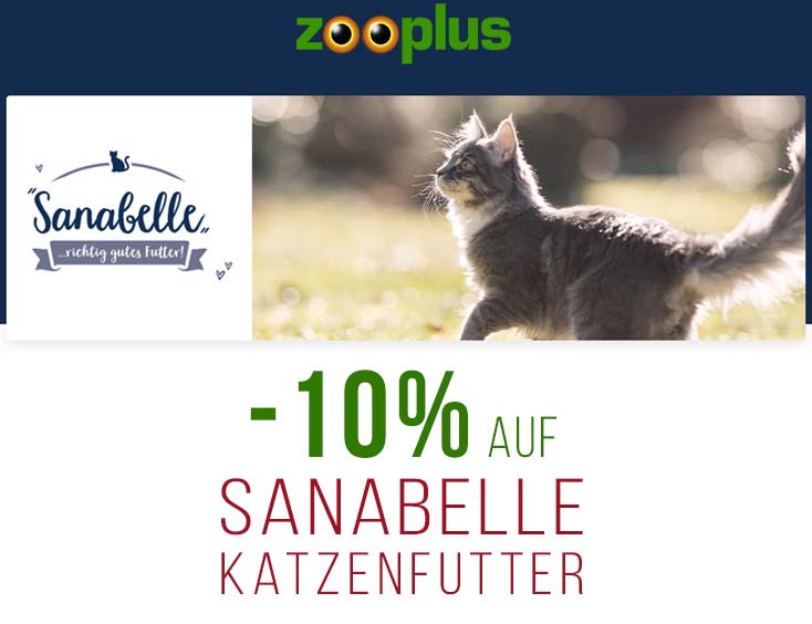 10% Rabatt auf Sanabelle Katzenfutter