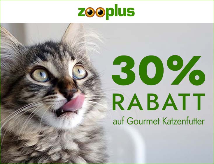 30% Rabatt auf Gourmet Katzenfutter