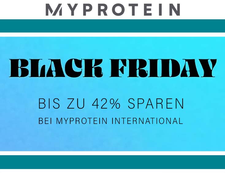 Bis zu 42% am BLACK FRIDAY bei Myprotein