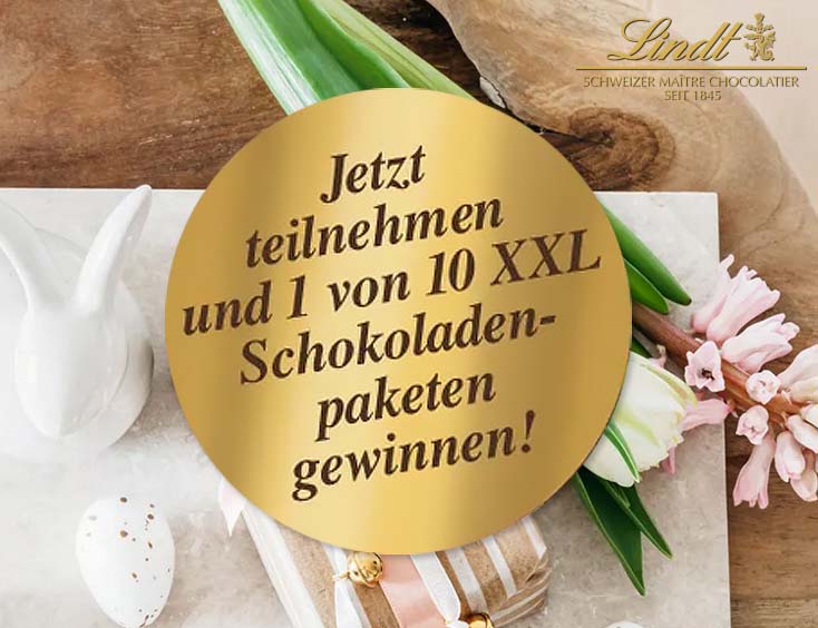 XXL Schokoladen-Pakete von Lindt gewinnen